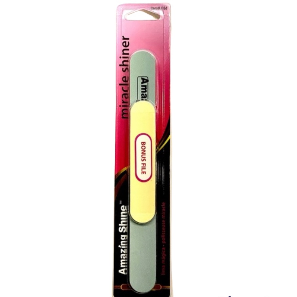 Amazing Shine Nails Miracle Shiner Nail File With Bonus File Smooth & Shine New